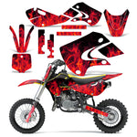 Suzuki DRZ 110/RM 65 All Years Dirt Bike Motocross Graphic Decal Kit - Flames