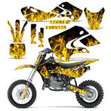 Suzuki DRZ 110/RM 65 All Years Dirt Bike Motocross Graphic Decal Kit - Flames