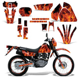 Suzuki DRZ 200 1996-2009 Dirt Bike Motocross Graphic Decal Kit - Flames