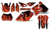 Suzuki DRZ 400 S/SM 2000-2023 Dirt Bike Motocross Graphic Decal Kit - Flames
