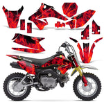 Suzuki DRZ 70 2008-2016 Dirt Bike Motocross Graphic Decal Kit - Flames