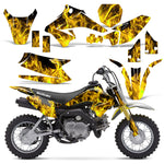 Suzuki DRZ 70 2008-2016 Dirt Bike Motocross Graphic Decal Kit - Flames