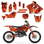 Suzuki RM 125/250 2001-2009 Dirt Bike Motocross Graphic Decal Kit - Flames
