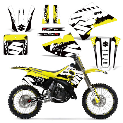 Suzuki RM 125/250 1993-1995 Dirt Bike Motocross Graphic Decal Kit - Wrecked