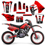 Suzuki RM 125 1992 RM 250 1989-1992 Dirt Bike Motocross Graphic Decal Kit - Reaper V2