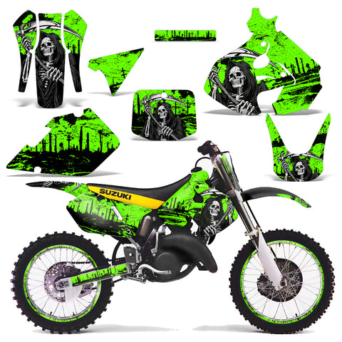 Suzuki RM 125 1999-2000 Dirt Bike Motocross Graphic Decal Kit - Reaper V2