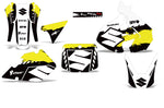 Suzuki RM 125 1999-2000 Dirt Bike Motocross Graphic Decal Kit - Wrecked