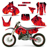 Suzuki RM 250 1999-2000 Dirt Bike Motocross Graphic Decal Kit - Flames