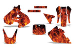 Suzuki RM 250 1999-2000 Dirt Bike Motocross Graphic Decal Kit - Flames