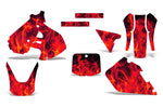 Suzuki RM 250 1999-2000 Dirt Bike Motocross Graphic Decal Kit - Flames