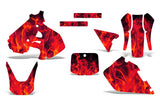 Suzuki RM 250 1999-2000 Dirt Bike Motocross Graphic Decal Kit - Flames