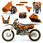 Suzuki RM 250 1999-2000 Dirt Bike Motocross Graphic Decal Kit - Reaper V2