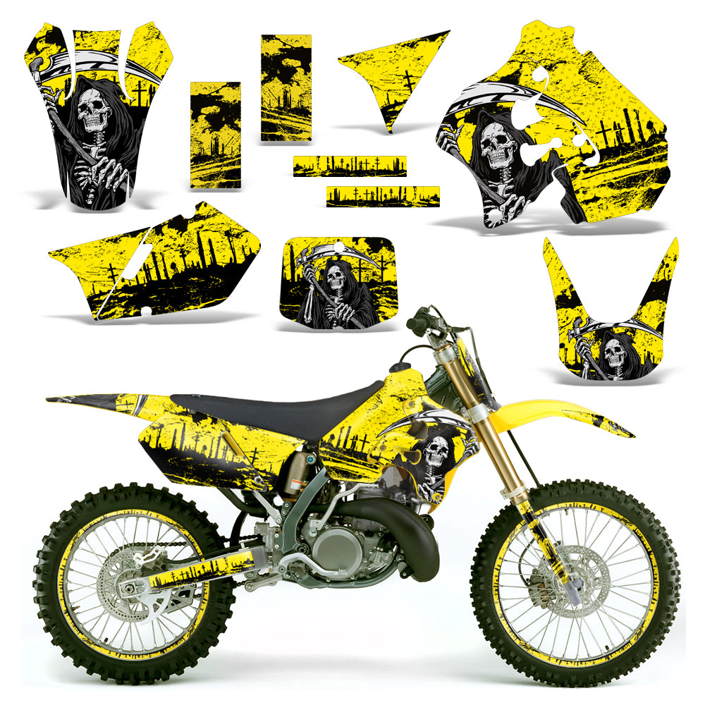Team Rockstar Graphics Kit For Suzuki RM125/RM250 1996-1998 - Full Bike Decal Set