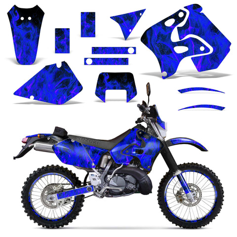 Suzuki RM 250X 1996-1998 Dirt Bike Motocross Graphic Decal Kit - Flames