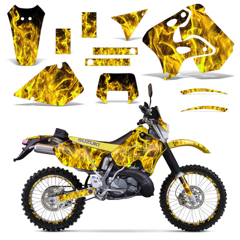 Suzuki RM 250X 1996-1998 Dirt Bike Motocross Graphic Decal Kit - Flames
