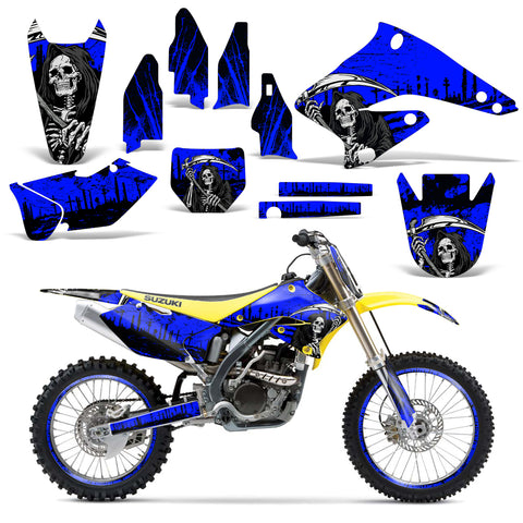 Suzuki RMZ 250 2004-2006 Dirt Bike Motocross Graphic Decal Kit - Reaper V2