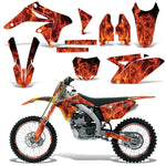 Suzuki RMZ 250 2010-2015 Dirt Bike Motocross Graphic Decal Kit - Flames