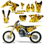 Suzuki RMZ 250 2010-2015 Dirt Bike Motocross Graphic Decal Kit - Flames