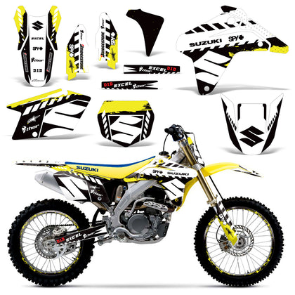 Suzuki RMZ 450 2005-2006 Dirt Bike Motocross Graphic Decal Kit - Wrecked
