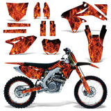 Suzuki RMZ 450 2008-2016 Dirt Bike Motocross Graphic Decal Kit - Flames