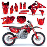 Suzuki RMZ 450 2007 Dirt Bike Motocross Graphic Decal Kit - Flames
