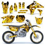Suzuki RMZ 450 2007 Dirt Bike Motocross Graphic Decal Kit - Flames