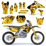 Suzuki RMZ 450 2007 Dirt Bike Motocross Graphic Decal Kit - Flames