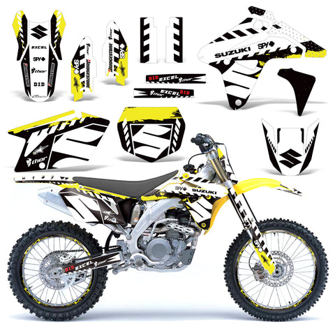 Suzuki RMZ 450 2007 Dirt Bike Motocross Graphic Decal Kit - Wrecked
