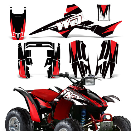 Honda TRX 250R Fourtrax 1986-1989 ATV Graphic Kit - WD Red
