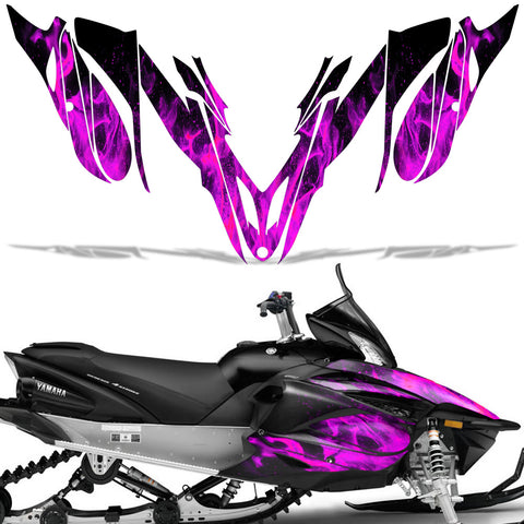 Yamaha Apex 2011-2018 Sled Snowmobile Wrap Graphic Kit - Flames