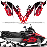 Yamaha Apex 2011-2018 Sled Snowmobile Wrap Graphic Kit - Flames