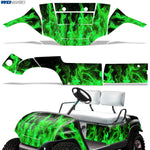 Yamaha Golf Cart 1995-2006 Wrap Graphic Kit - Flames