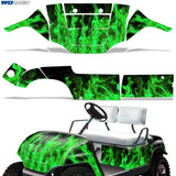 Yamaha Golf Cart 1995-2006 Wrap Graphic Kit - Flames