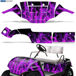 Yamaha Golf Cart 1995-2006 Wrap Graphic Kit - Flames