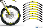 Yamaha YZ125 YZ250 2 Stroke 2002-2014 Dirt Bike Motocross Graphic Decal Kit - Hurricane