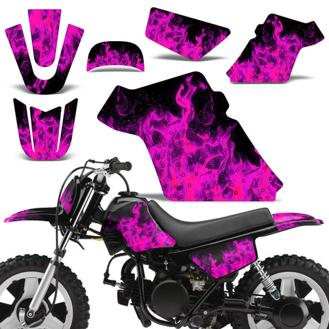 Yamaha PW50 1990-2009 Dirt Bike Motocross Graphic Decal Kit - Flames