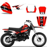 Yamaha PW50 1990-2022 PW80 1996-2006 Dirt Bike Motocross Graphic Decal Kit - Hurricane