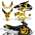 Yamaha Phazer RTX GT 2007-2016 Sled Snowmobile Wrap Graphic Kit - Flames