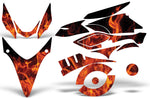 Yamaha Phazer RTX GT 2007-2016 Sled Snowmobile Wrap Graphic Kit - Flames