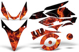 Yamaha Phazer RTX GT 2007-2016 Sled Snowmobile Wrap Graphic Kit - Flames