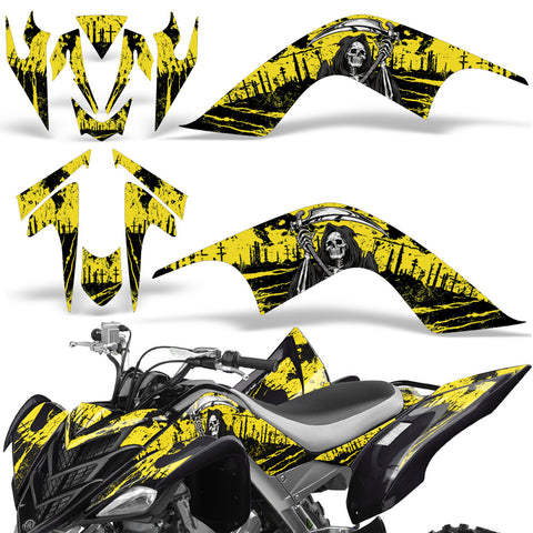 CreatorX Kit Graphique Stickers pour Yamaha Raptor 700 2006-2012 Samurai Noir Jaune CreatorX Kit Graphique Stickers pour Yamaha Raptor 700 2006-2012 Samurai Noir Jaune