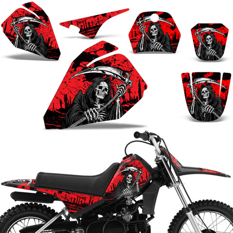 Yamaha PW50 1990-2022 PW80 1996-2006 Dirt Bike Motocross Graphic Decal Kit - Reaper V2