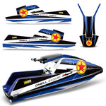 Yamaha Superjet Freestyle Jet Ski Graphic Wrap Kit (Square Nose) - Red Stars