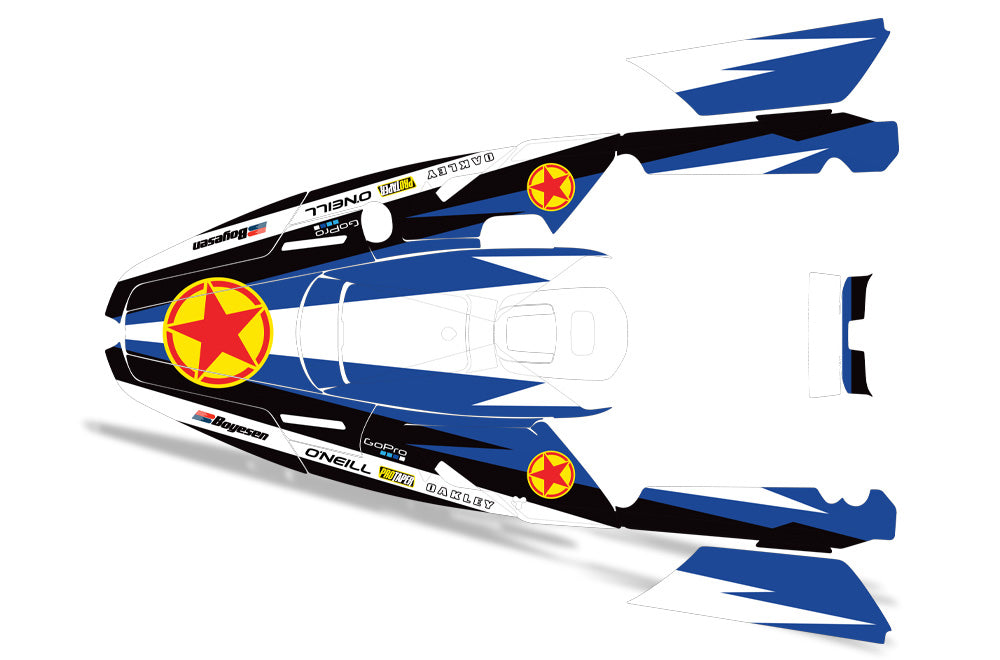 Yamaha Wave Runner III 1991-1996 Jet Ski Graphic Wrap Kit - Red Stars ...