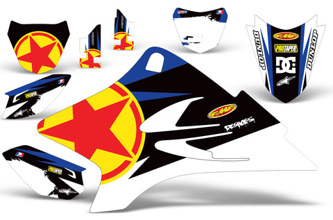 Yamaha TTR 2006-2009 Dirt Bike Motocross Graphic Decal Kit - Red Stars