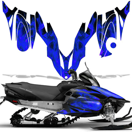 Yamaha Vector RS 2012-2016 Sled Snowmobile Wrap Graphic Kit - Flames