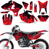 Yamaha YZ250F/450F 4 Stroke 2003-2005 Dirt Bike Motocross Graphic Decal Kit - Flames