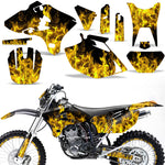 Yamaha YZ250F/450F 4 Stroke 2003-2005 Dirt Bike Motocross Graphic Decal Kit - Flames