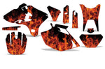Yamaha YZ250F/450F 4 Stroke 2003-2005 Dirt Bike Motocross Graphic Decal Kit - Flames