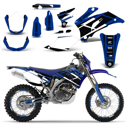 Yamaha WR250F 2007-2014 WR450F 2007-2011 Dirt Bike Motocross Graphic Decal Kit - Hurricane